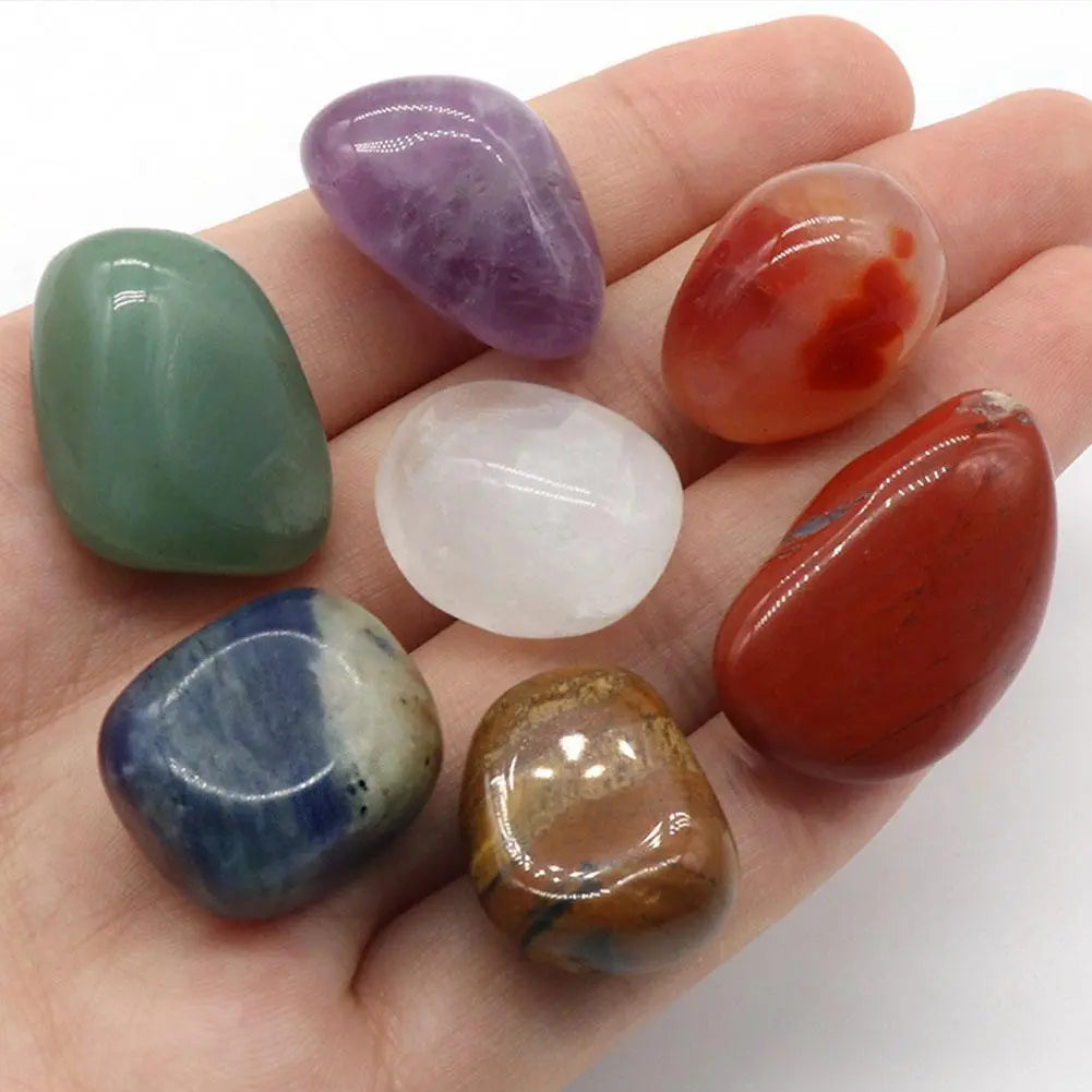 Natural Crystal Chakras Kit Amethyst Stone Healing
