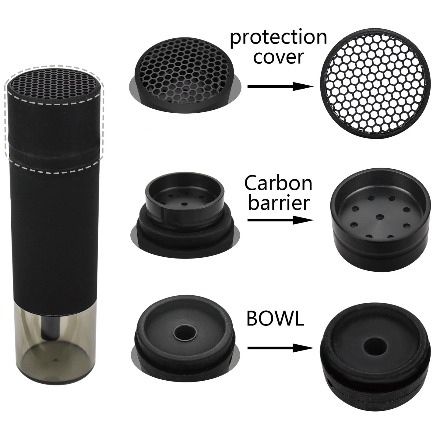 Portable Hookah Set with Protective Cover
