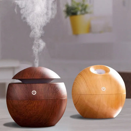 Essentials Wooden Grain Humidifier Light Diffuser